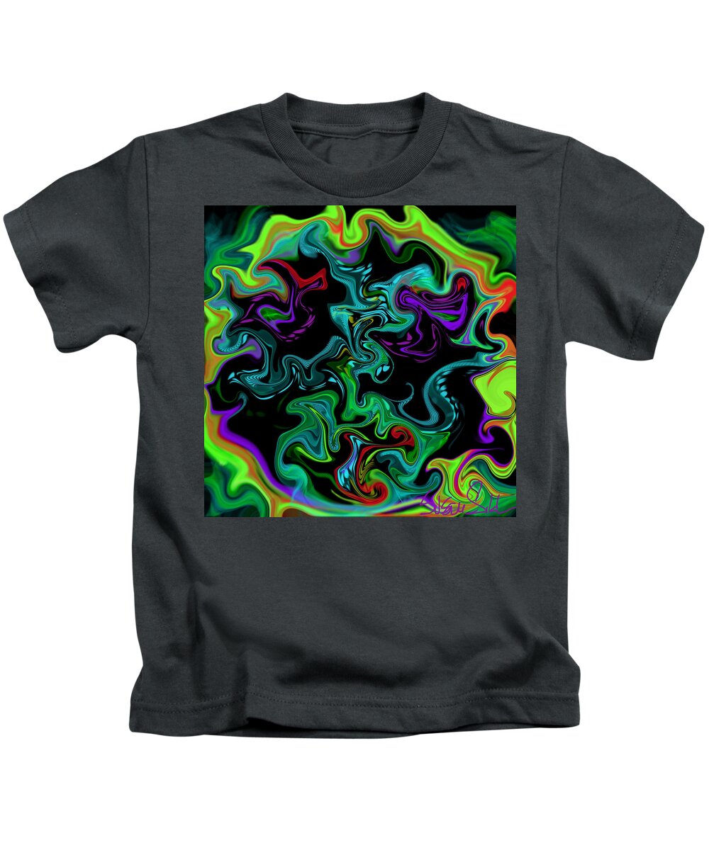 Passionate Fury Kids T-Shirt featuring the digital art Passionate Fury by Susan Fielder