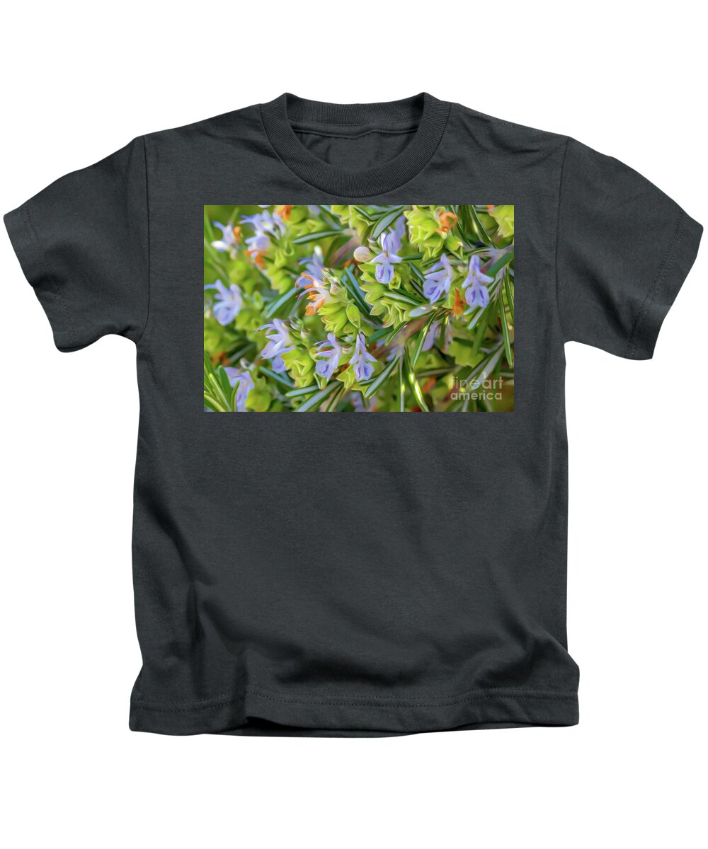 Flowers Kids T-Shirt featuring the photograph Pastel Blue Flowers by Roslyn Wilkins