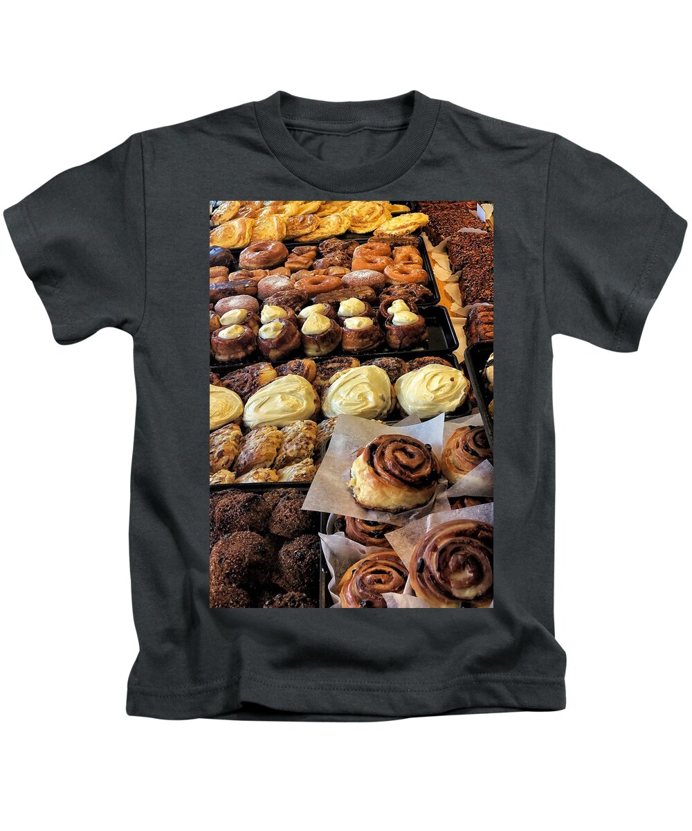 Pastries Kids T-Shirt featuring the photograph Pastries from Sluys by Jerry Abbott