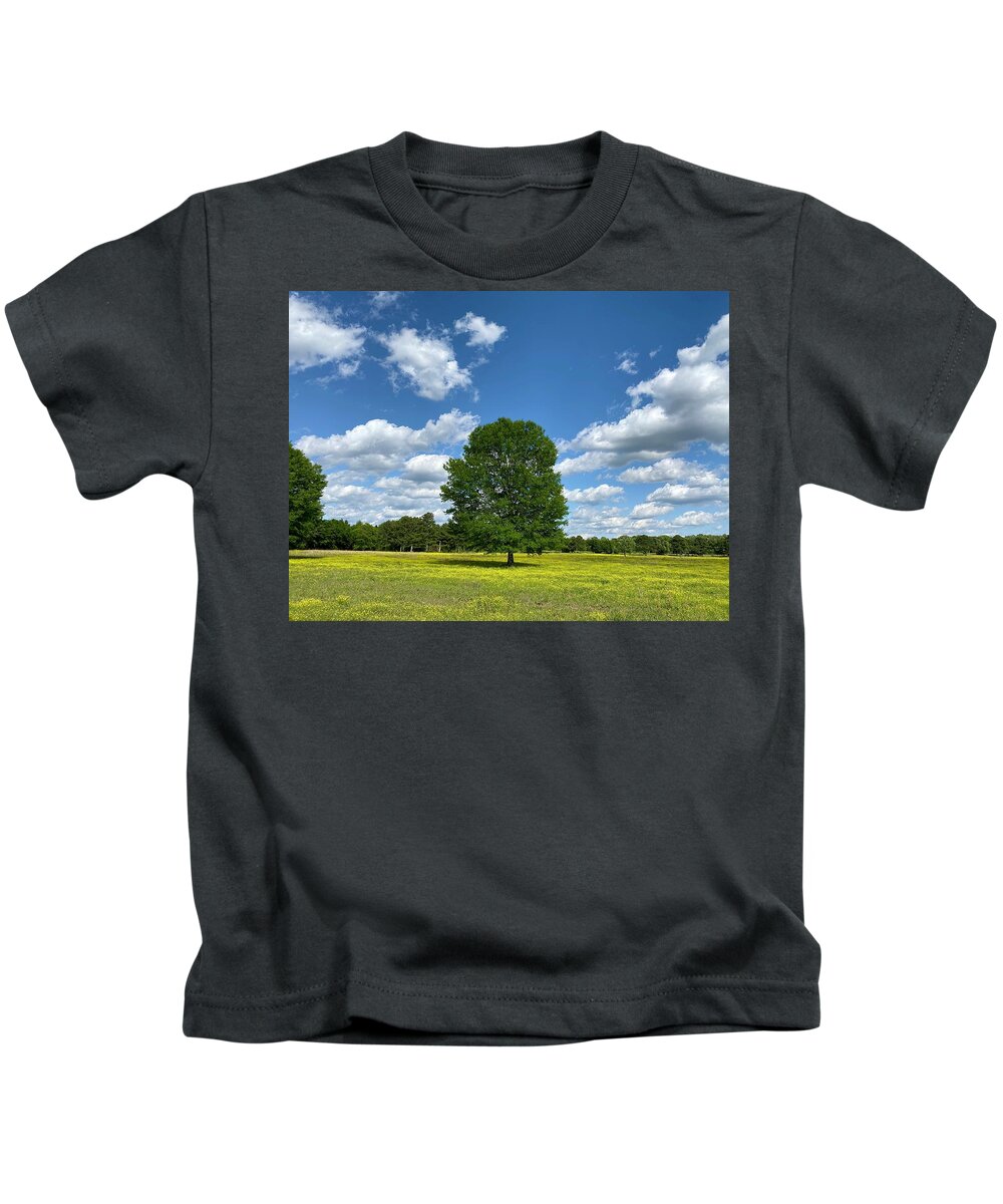 Pasture Kids T-Shirt featuring the photograph Pasture Tree by Steven Gordon