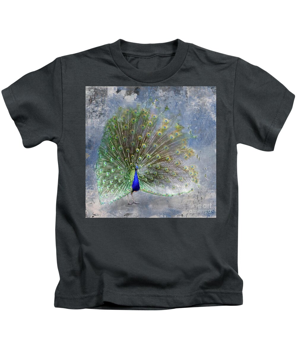 Peacock Kids T-Shirt featuring the photograph Peacock Art by Ed Taylor