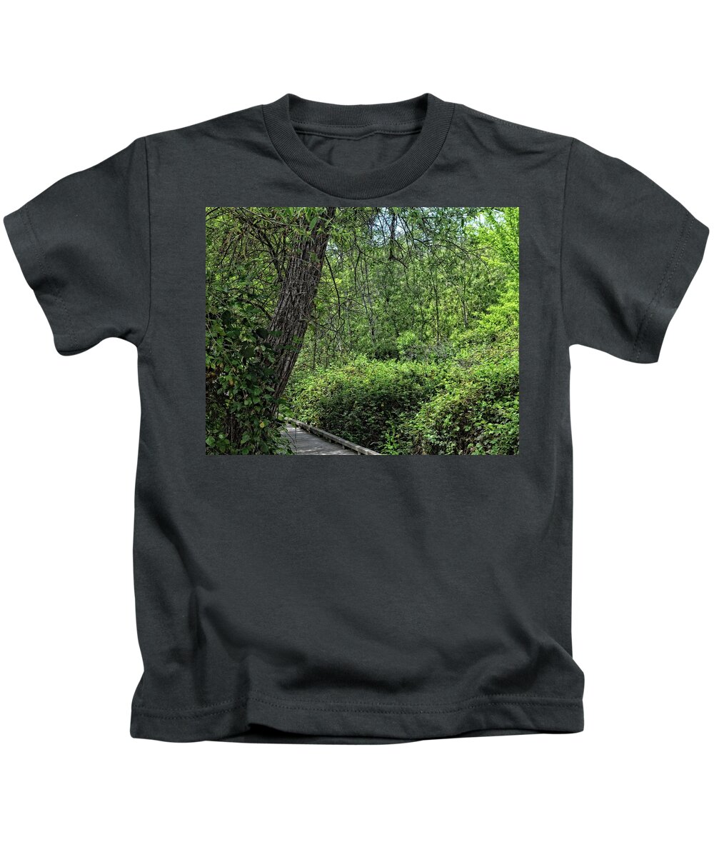 Beach Kids T-Shirt featuring the photograph Peek Around the Path by Maggy Marsh