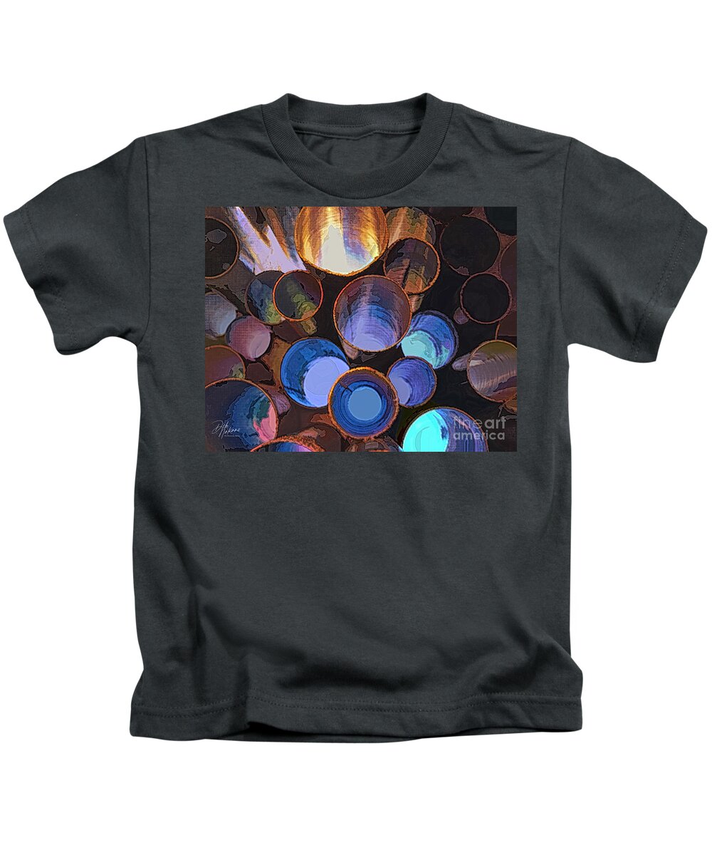 Blues Kids T-Shirt featuring the digital art Pick Your Blues by Deb Nakano