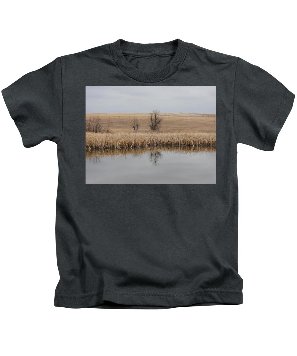 Pond Kids T-Shirt featuring the photograph Pond Reflection by Amanda R Wright