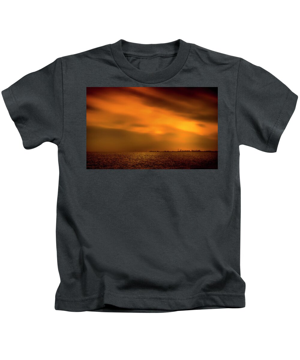 Sky Kids T-Shirt featuring the photograph Portsmouth Skies by Chris Boulton