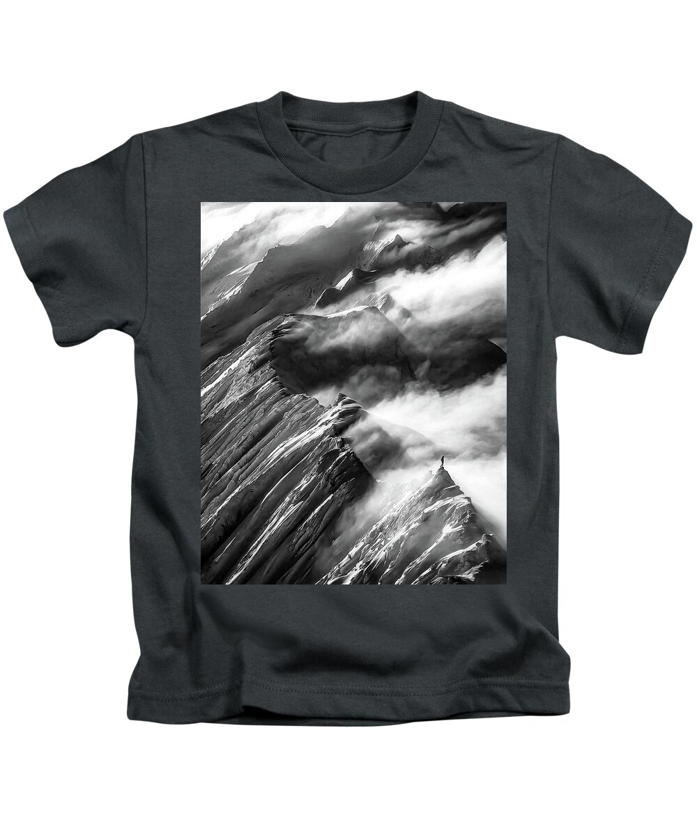 Fine Art Kids T-Shirt featuring the photograph Precipice by Sofie Conte