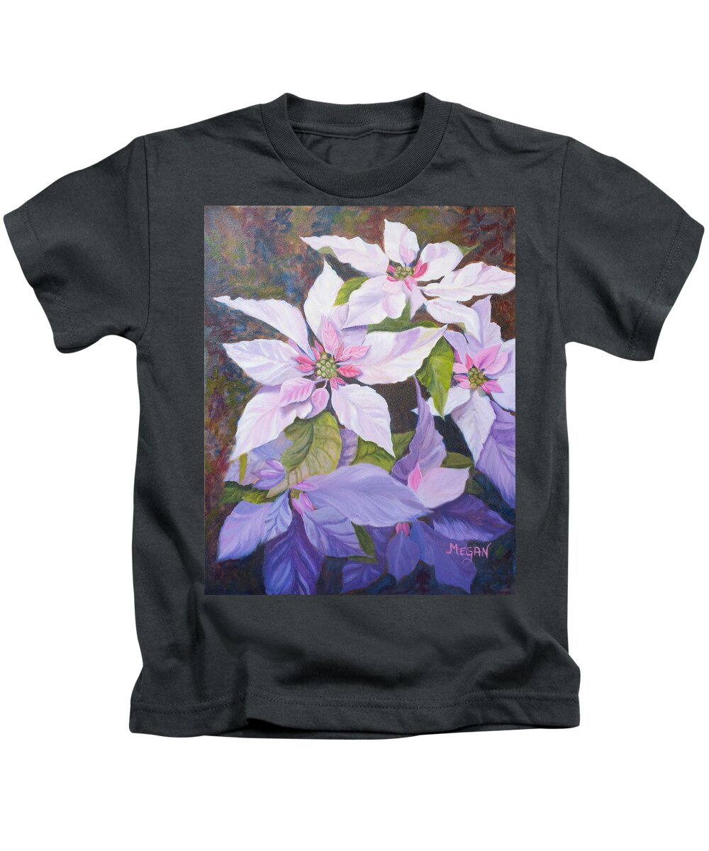 Pink Kids T-Shirt featuring the painting Pretty in Pink by Megan Collins