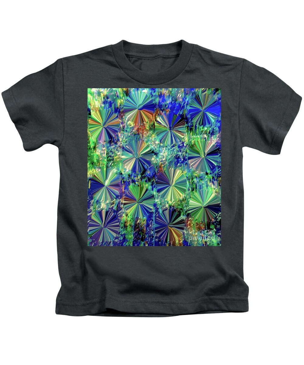 A-fine-art Kids T-Shirt featuring the painting Razzle Dazzle Flowers 12 by Catalina Walker