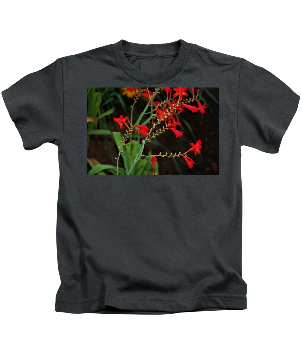 Red Kids T-Shirt featuring the photograph Red Flowers for You by James Cousineau
