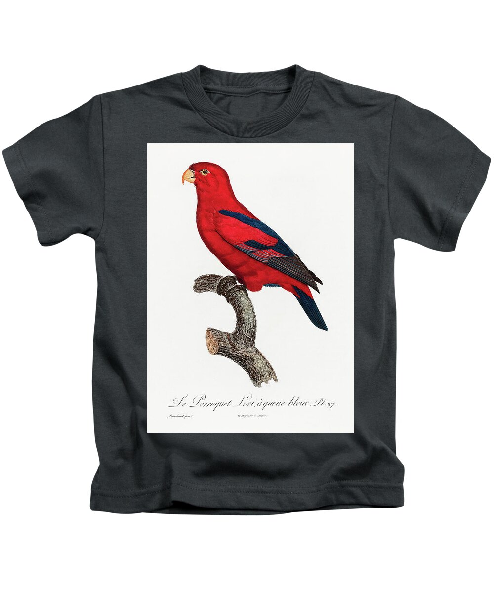 Red Lory Kids T-Shirt featuring the mixed media Red Lorikeet by World Art Collective