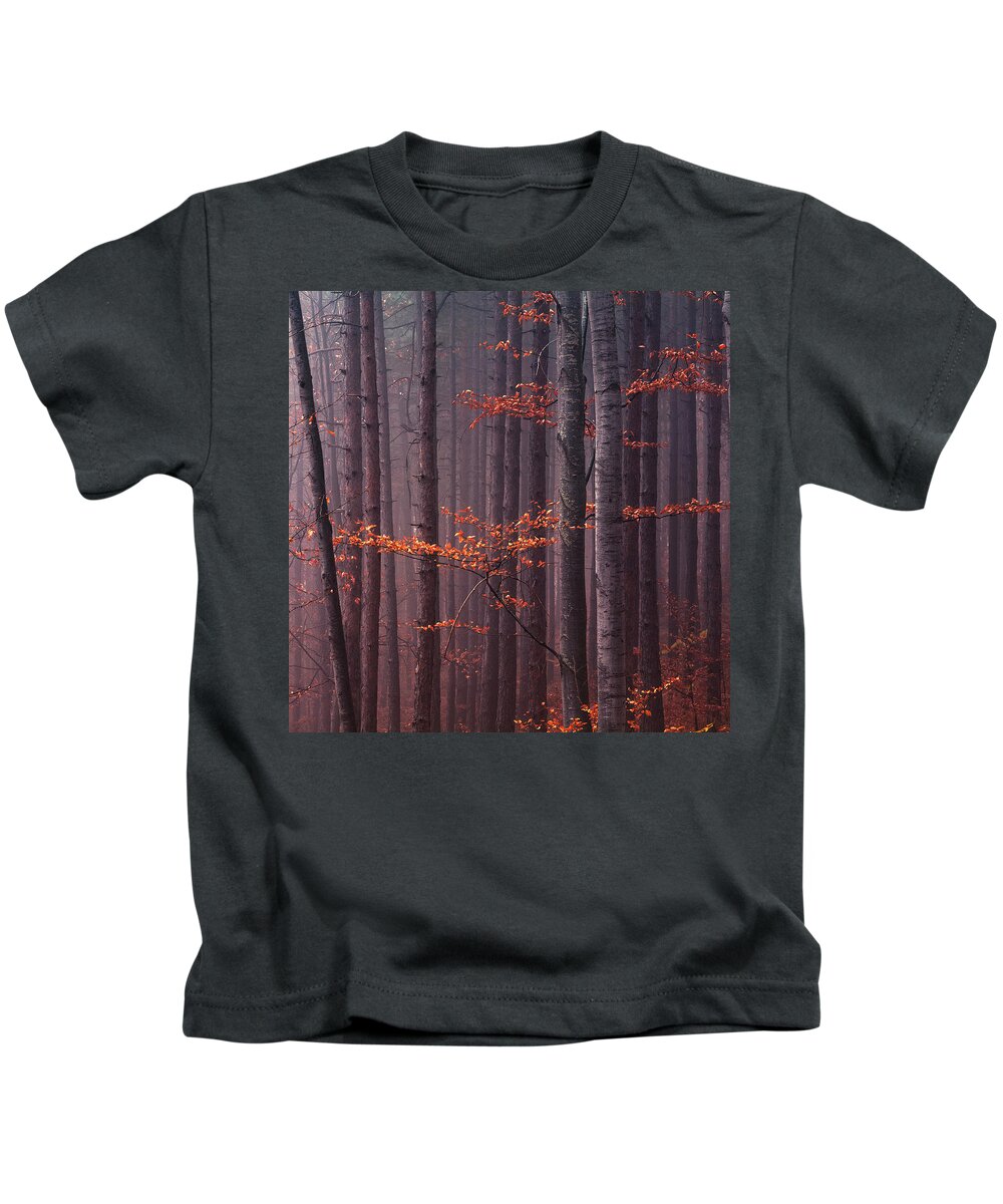 Mountain Kids T-Shirt featuring the photograph Red Wood by Evgeni Dinev