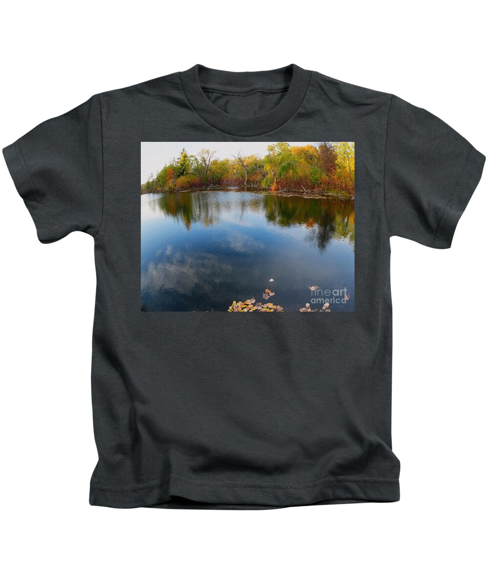Bond Lake Kids T-Shirt featuring the photograph Reflective Bond Lake by fototaker Tony