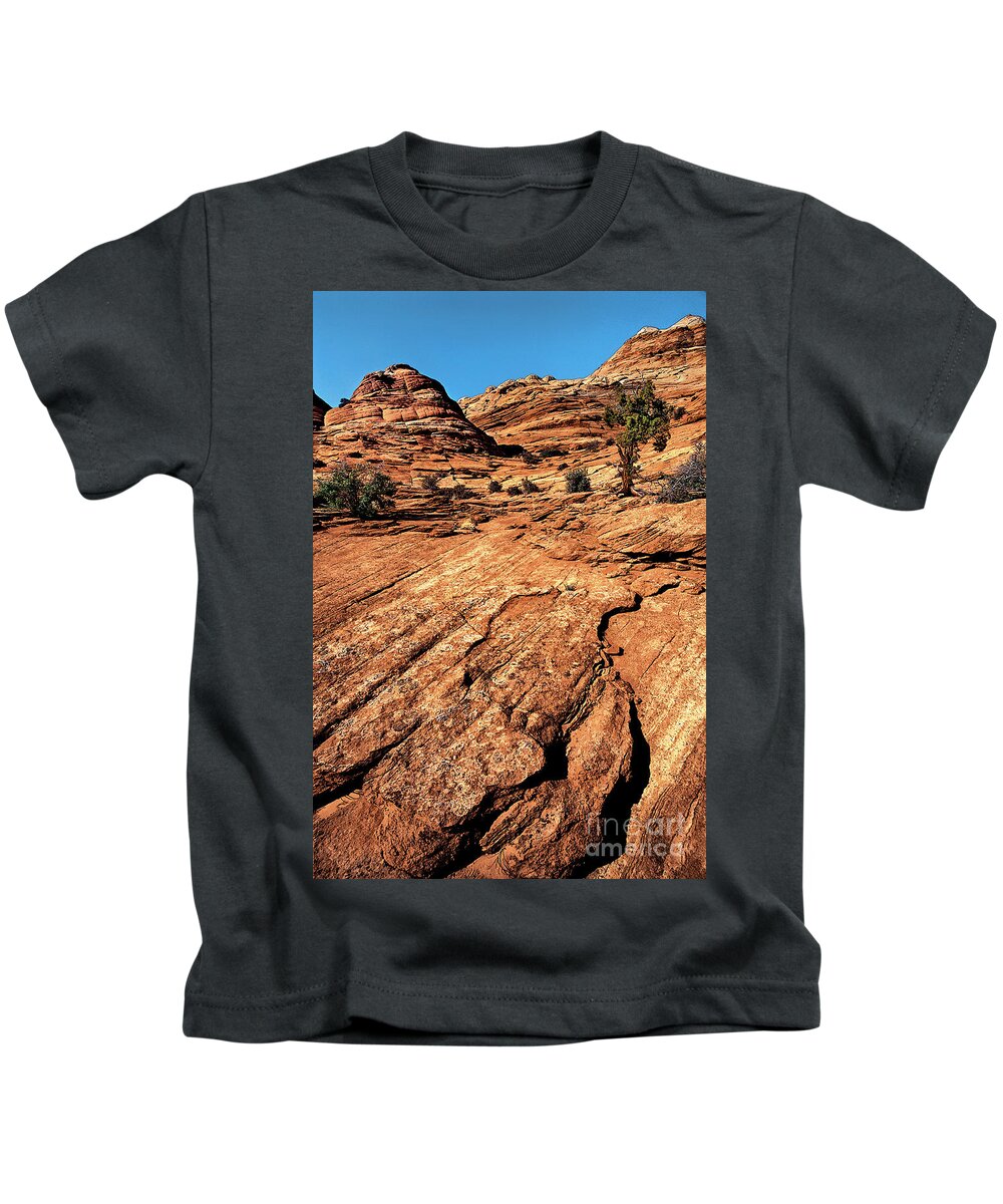Dave Welling Kids T-Shirt featuring the photograph Remote Sandstone Formations Paria Canyon Utah by Dave Welling