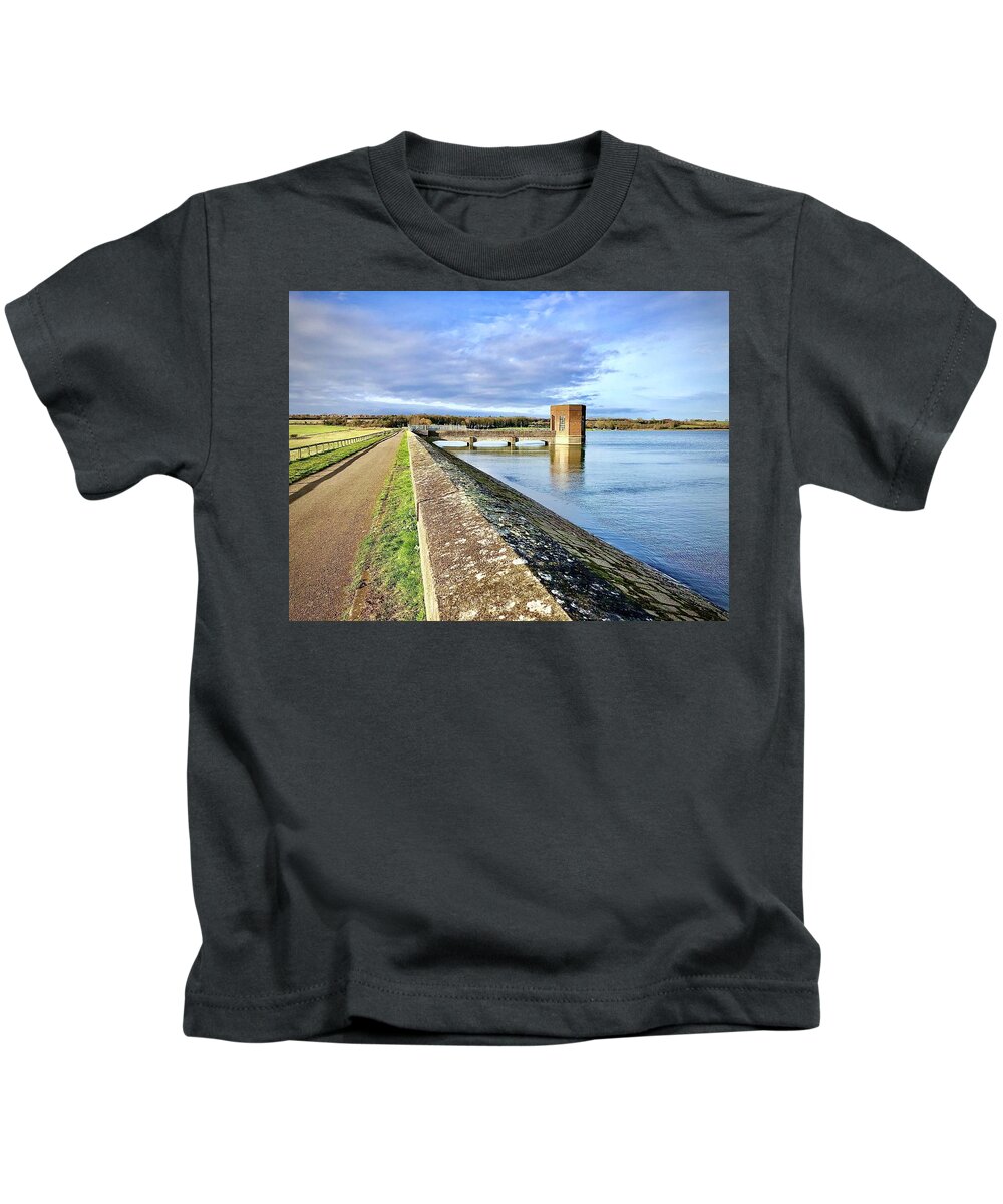 Reservoir Kids T-Shirt featuring the photograph Pitsford Reservoir #4 by Gordon James