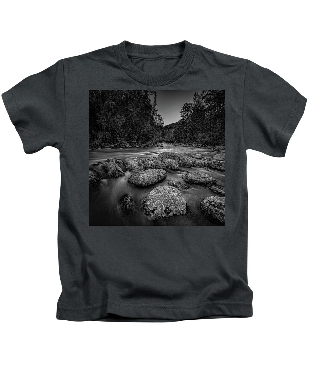 River Rocks Kids T-Shirt featuring the photograph River Rocks by David Downs