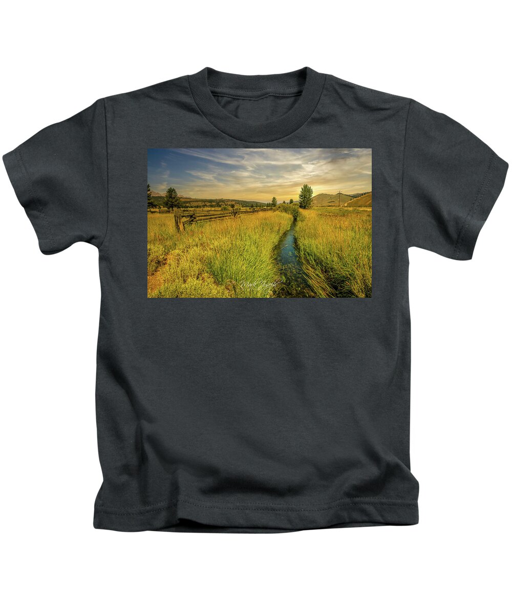 Creek Kids T-Shirt featuring the photograph Roadside Creek by Mark Joseph