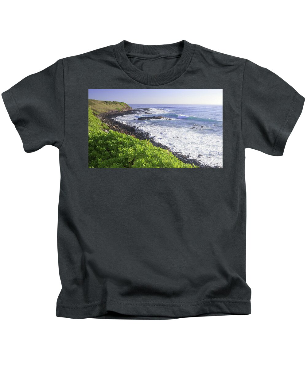 Hawaii Kids T-Shirt featuring the photograph Rock Coast by Tony Spencer