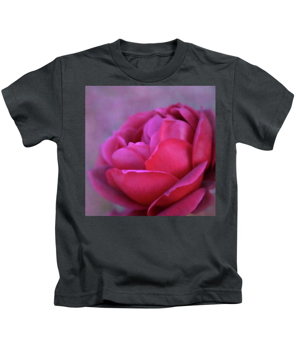 Rose Kids T-Shirt featuring the photograph Romancing the Rose by Sally Bauer