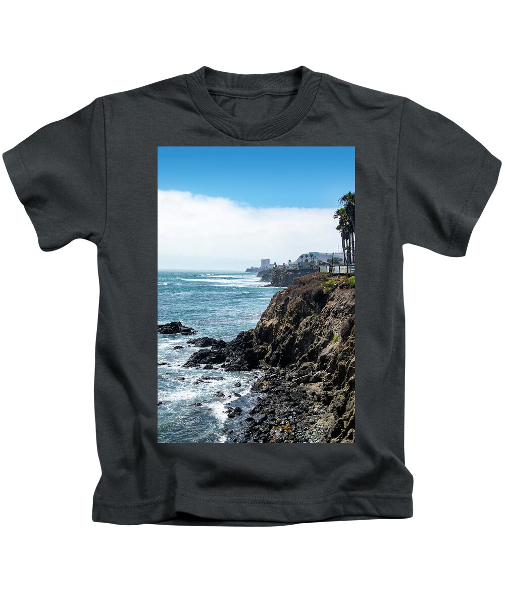 Coastal Kids T-Shirt featuring the photograph Rosarito Coastline by William Scott Koenig