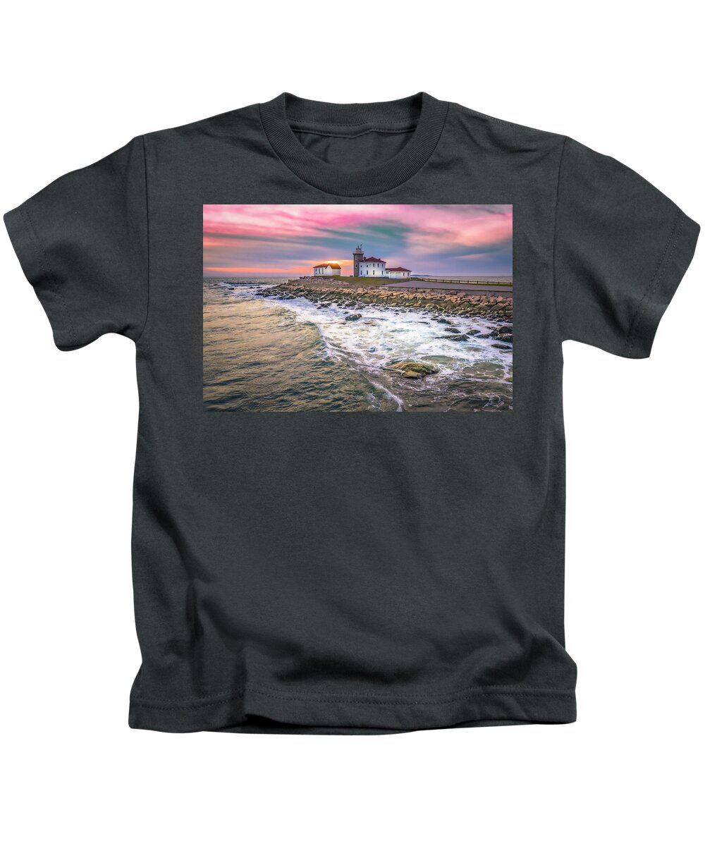 Sunset Kids T-Shirt featuring the photograph Rose Sunsets by Veterans Aerial Media LLC