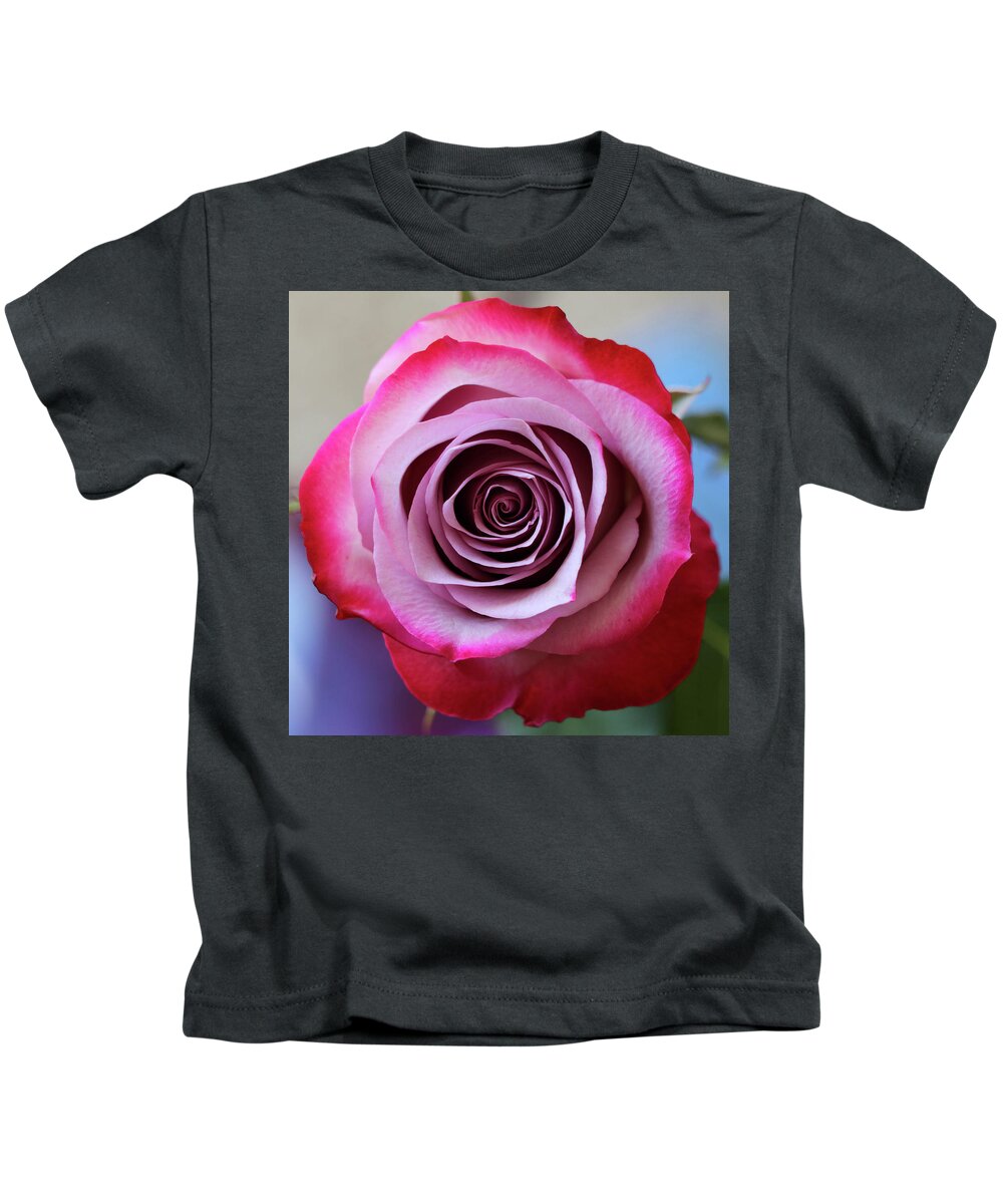 Rose Kids T-Shirt featuring the photograph Rose Swirl by Mary Anne Delgado