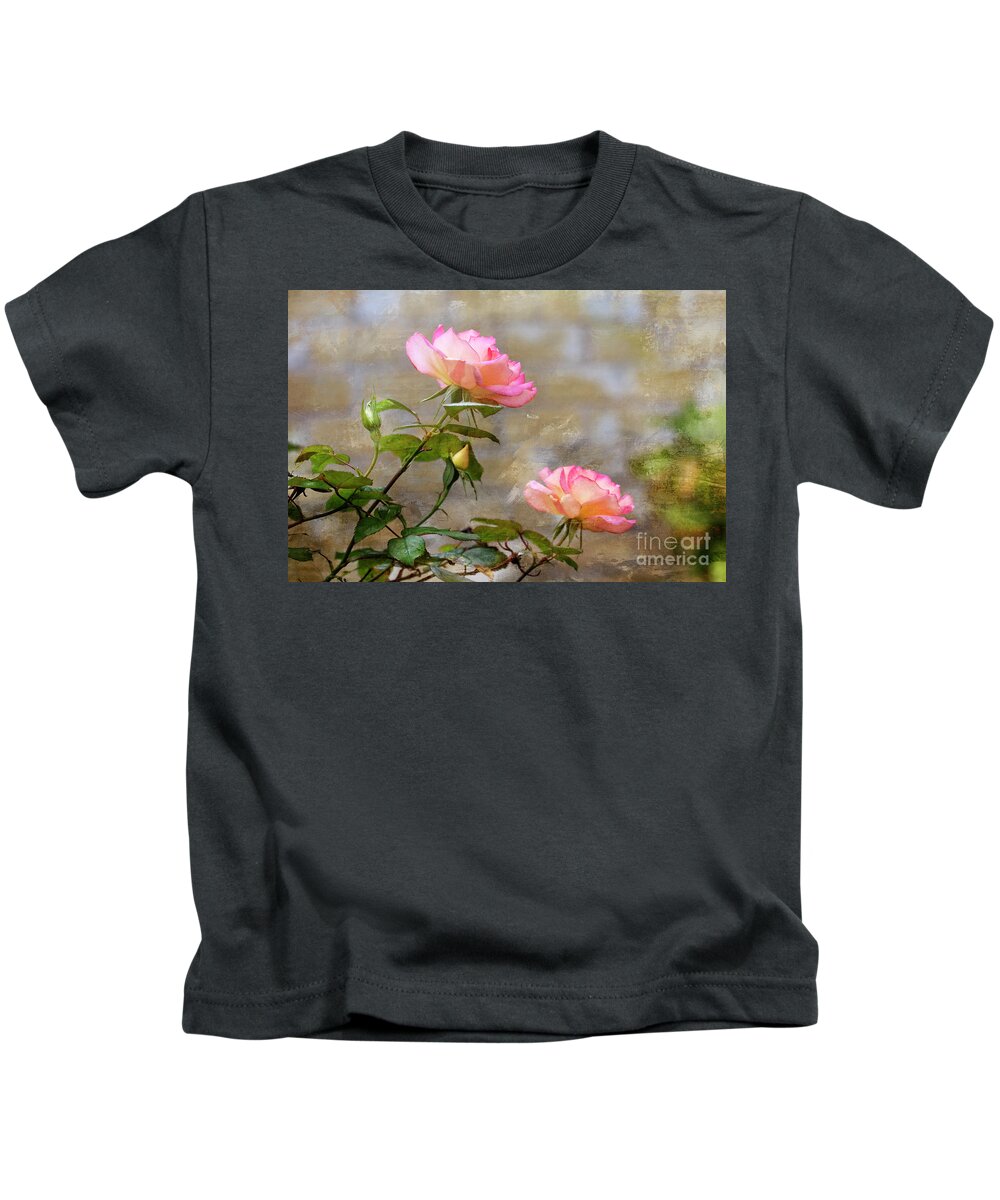 Roses Kids T-Shirt featuring the photograph Rose Tapestry by Joan Bertucci