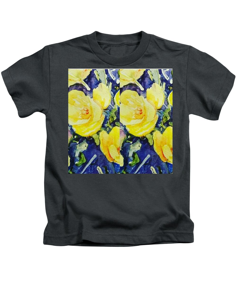 Gardens Kids T-Shirt featuring the painting Royal Beauty by Julie TuckerDemps
