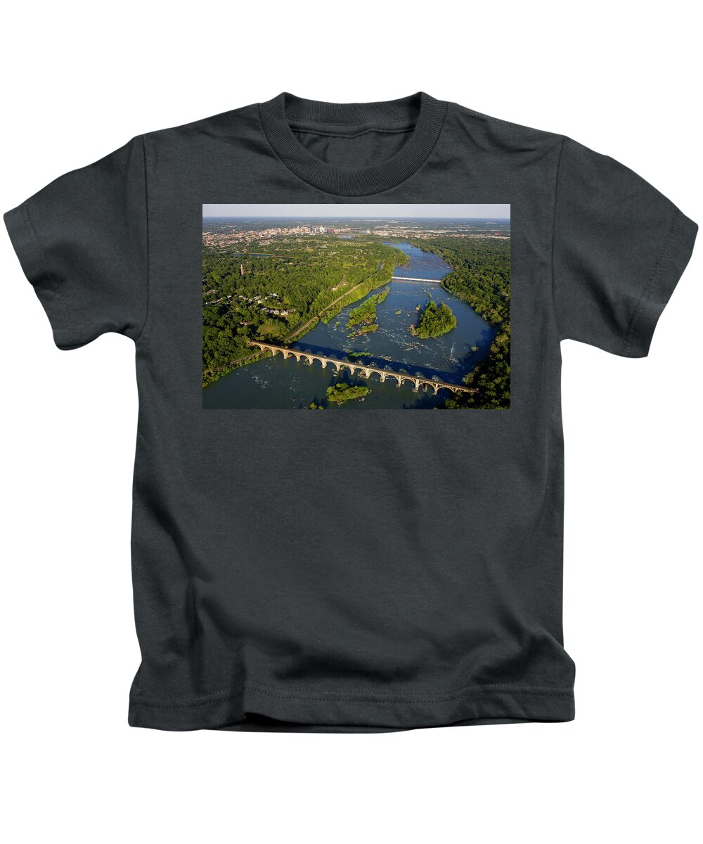 Richmond Kids T-Shirt featuring the photograph Rva 022 by Richmond Aerials