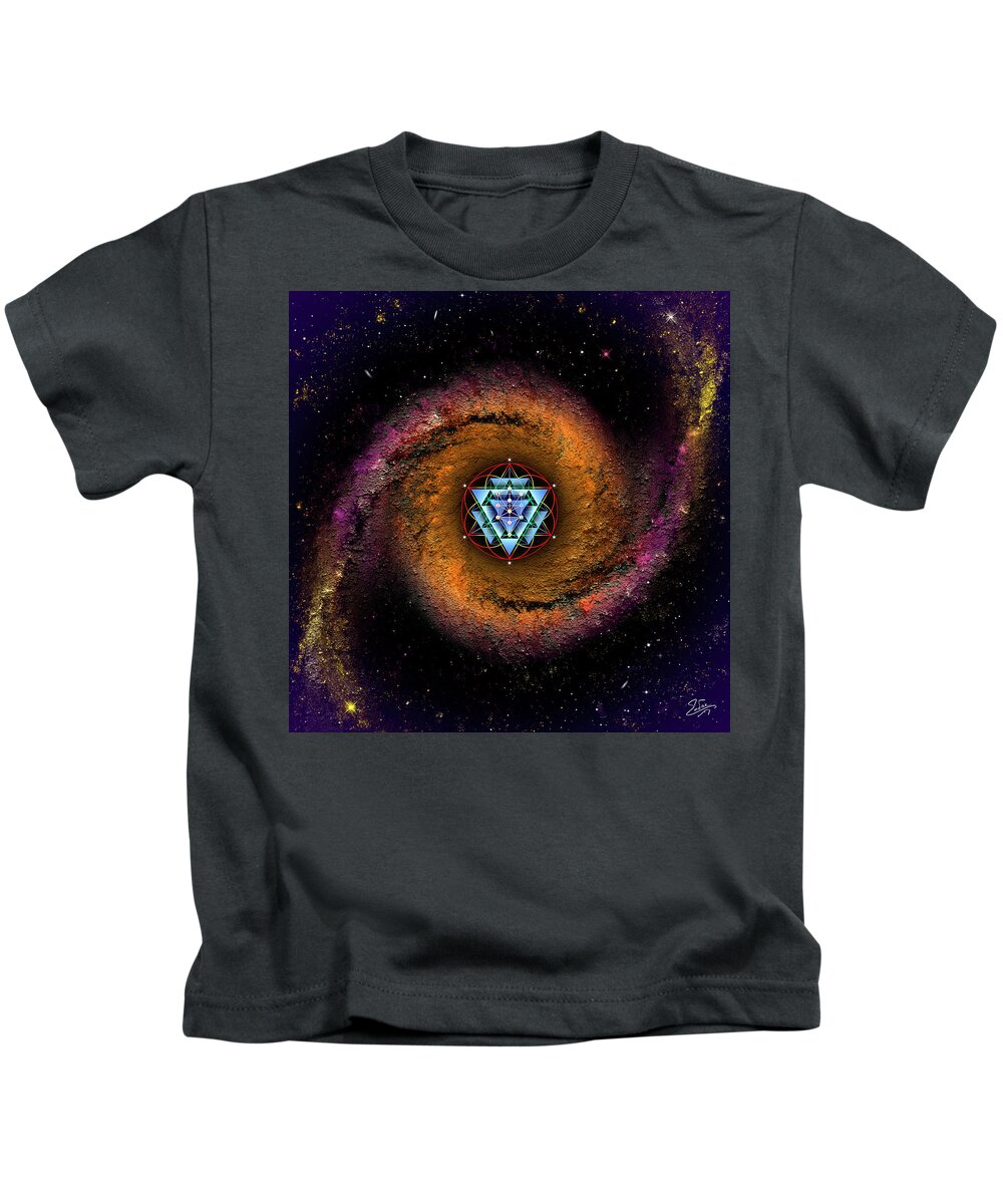 Endre Kids T-Shirt featuring the digital art Sacred Geometry 826 by Endre Balogh