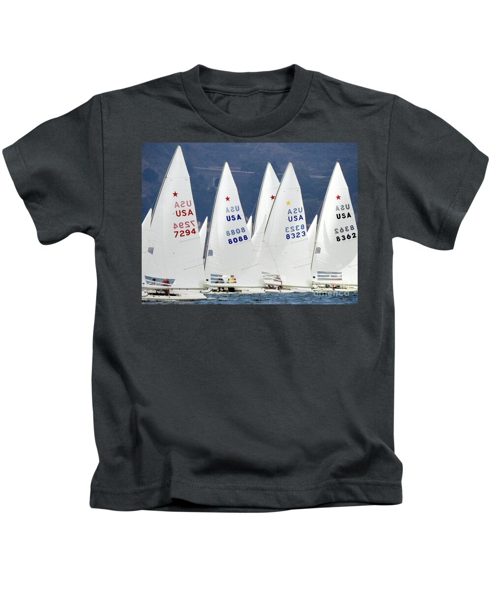 Parade Of Sail Kids T-Shirt featuring the photograph Sailing Regatta by Scott Cameron