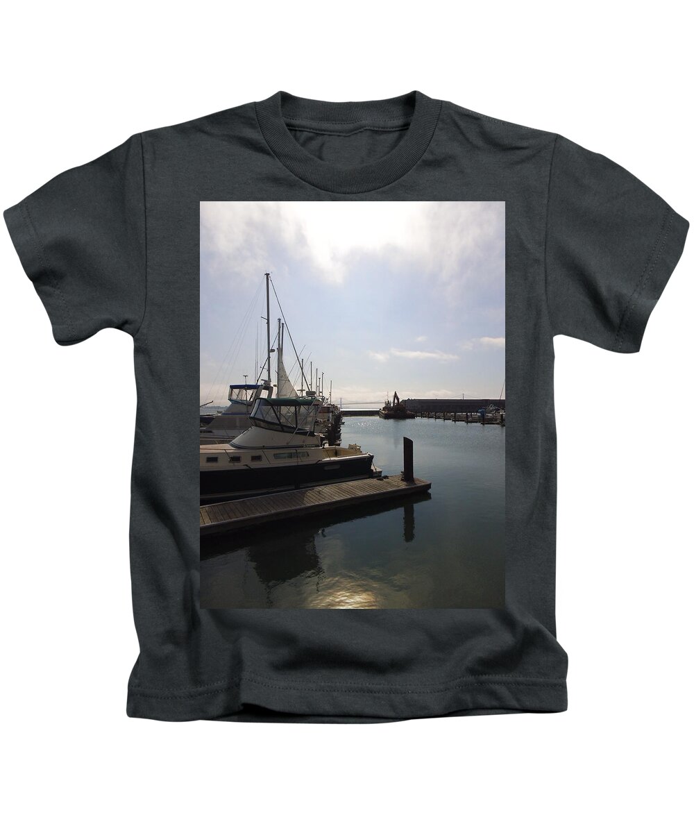  Kids T-Shirt featuring the photograph San Francisco Docks by Heather E Harman