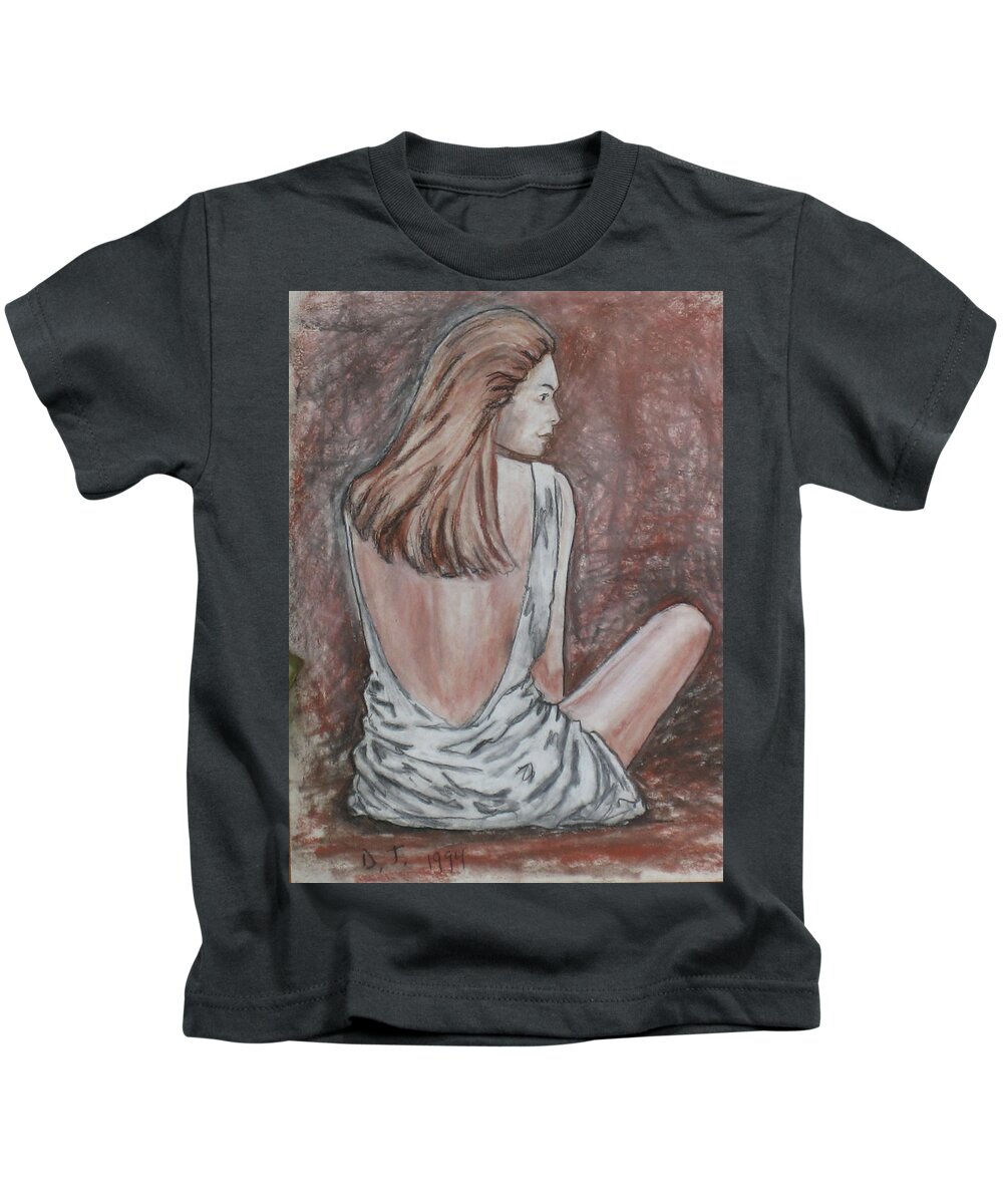  Kids T-Shirt featuring the painting Sanguine by Douglas Jerving