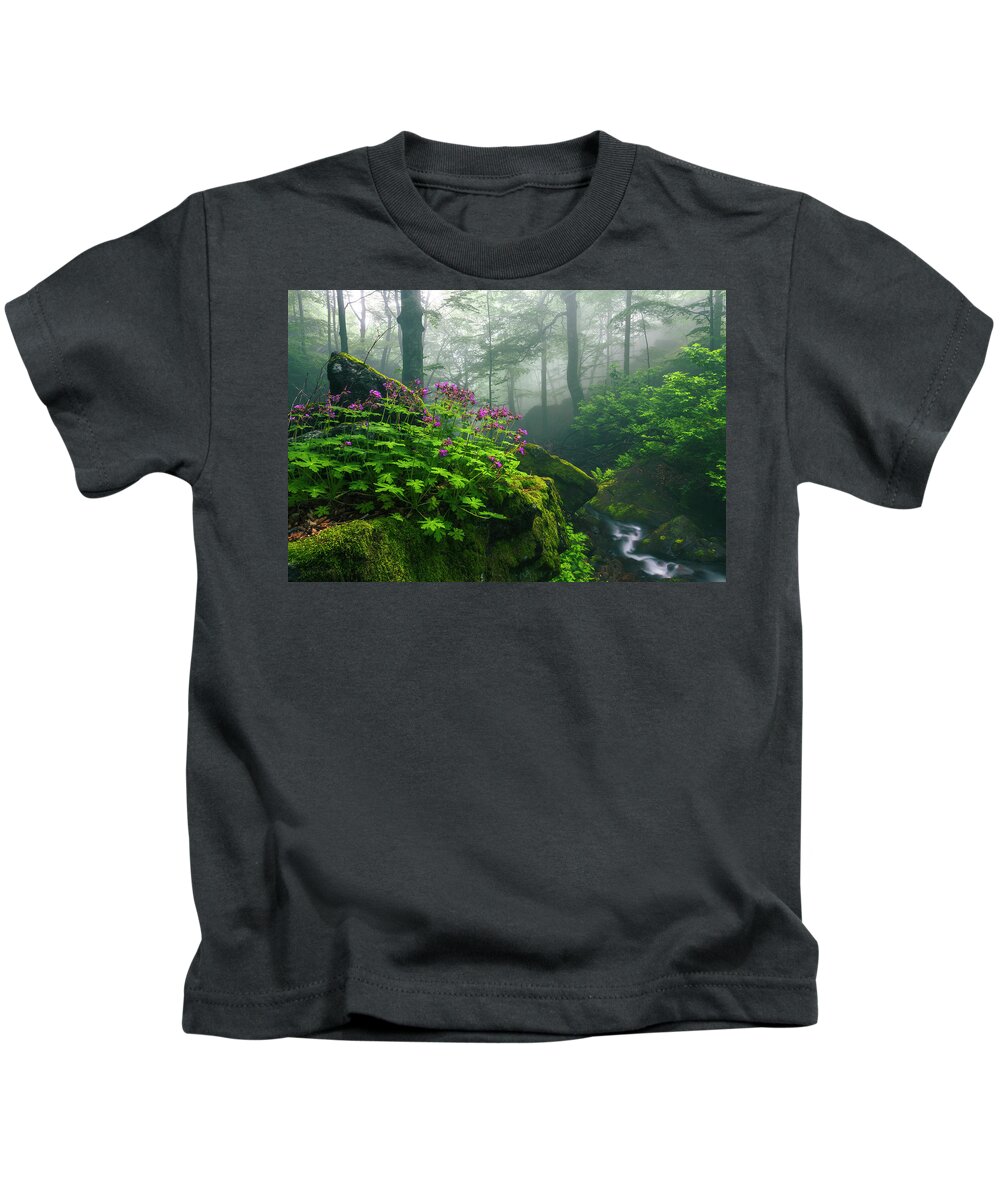 Geranium Kids T-Shirt featuring the photograph Scent of Spring by Evgeni Dinev