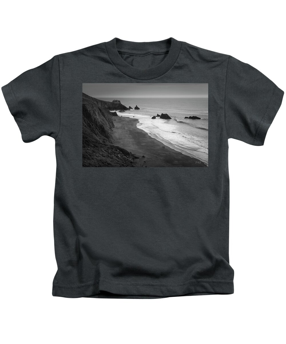 Pacific Kids T-Shirt featuring the photograph Seascape Jenner California VI BW by David Gordon