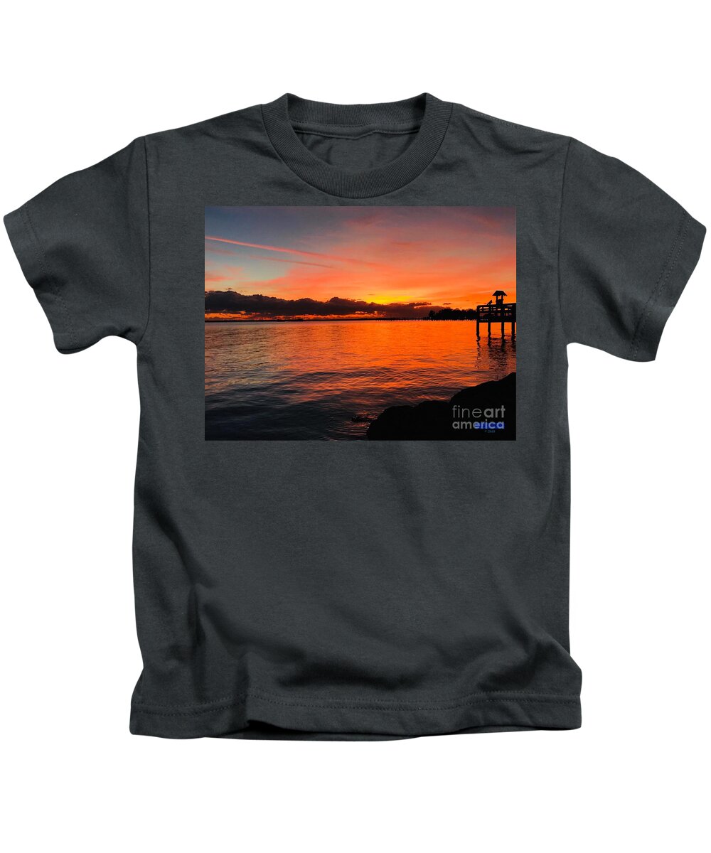 Richards Kids T-Shirt featuring the photograph Sebastian River Sunrise by Gary F Richards
