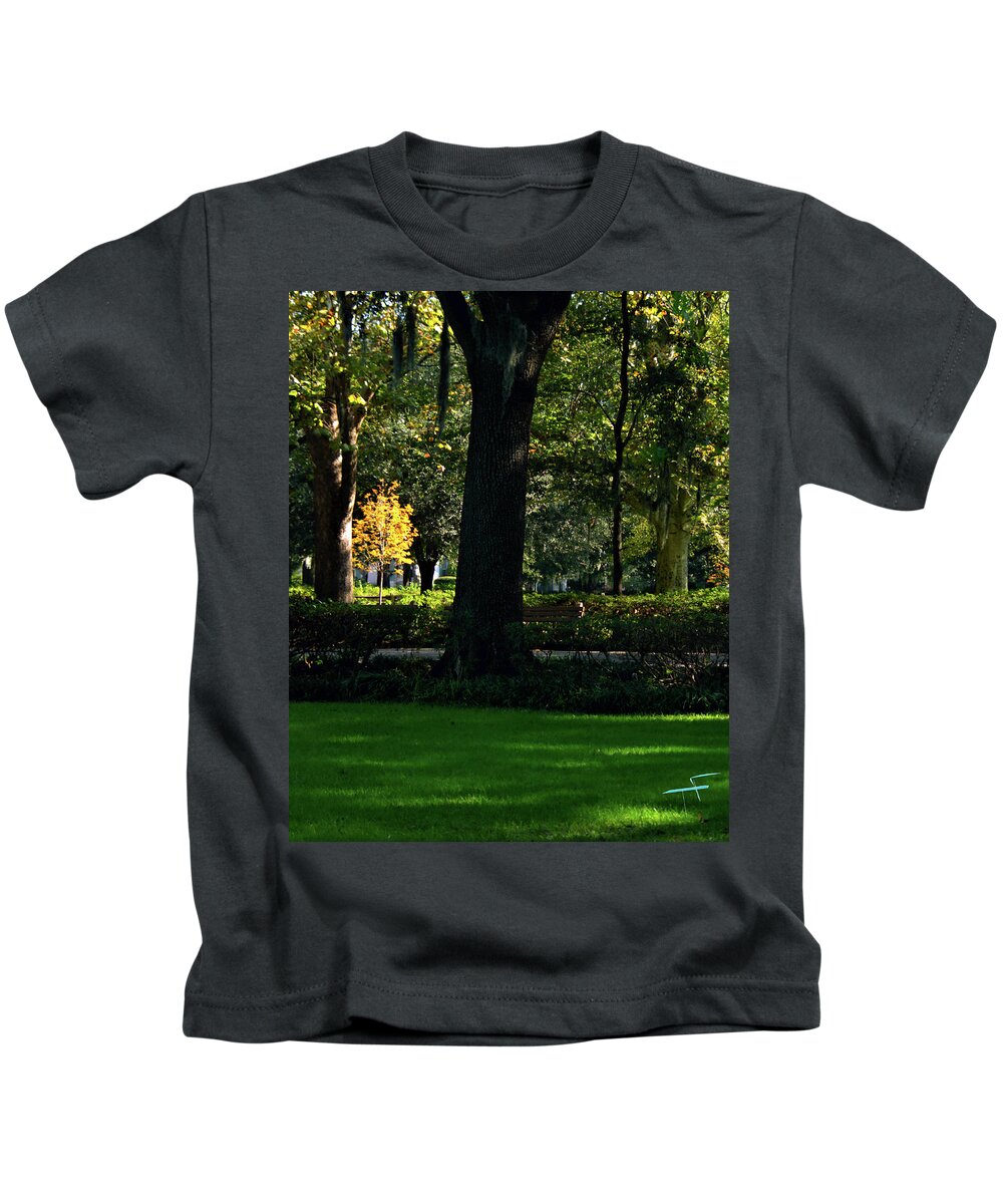 Forsyth Park Kids T-Shirt featuring the photograph Seen from Afar by Theresa Fairchild
