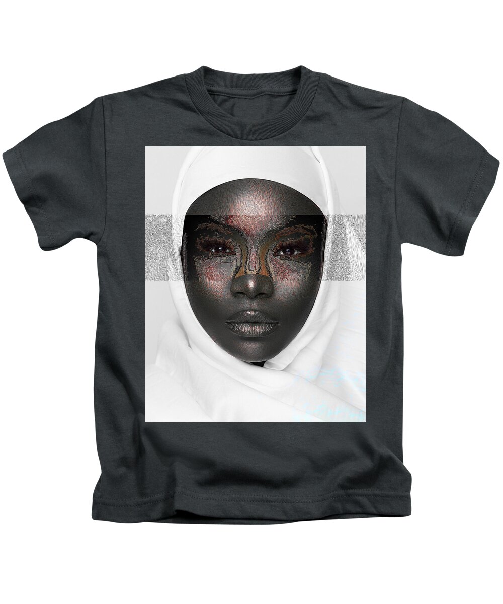 Shades Collection 1 Kids T-Shirt featuring the digital art Shades of me 1 by Aldane Wynter