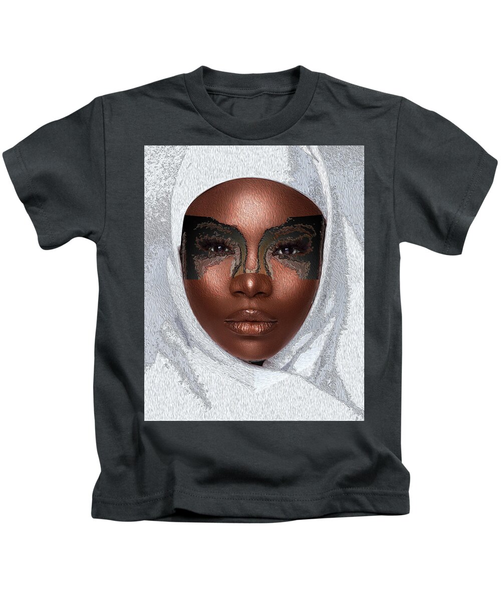 Shades Collection 1 Kids T-Shirt featuring the digital art Shades of Me 5 by Aldane Wynter