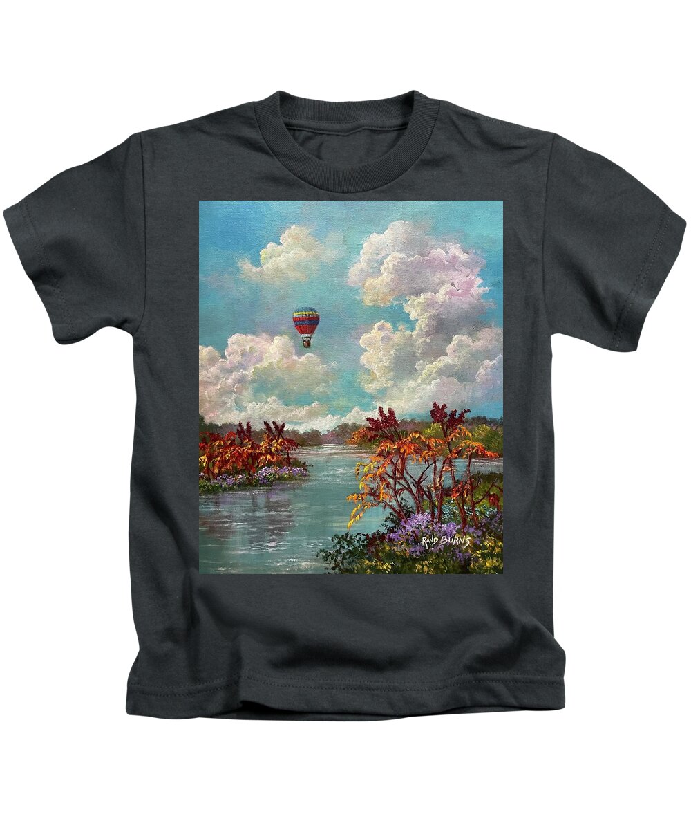 Sharing Kids T-Shirt featuring the painting Sharing The Vision by Rand Burns