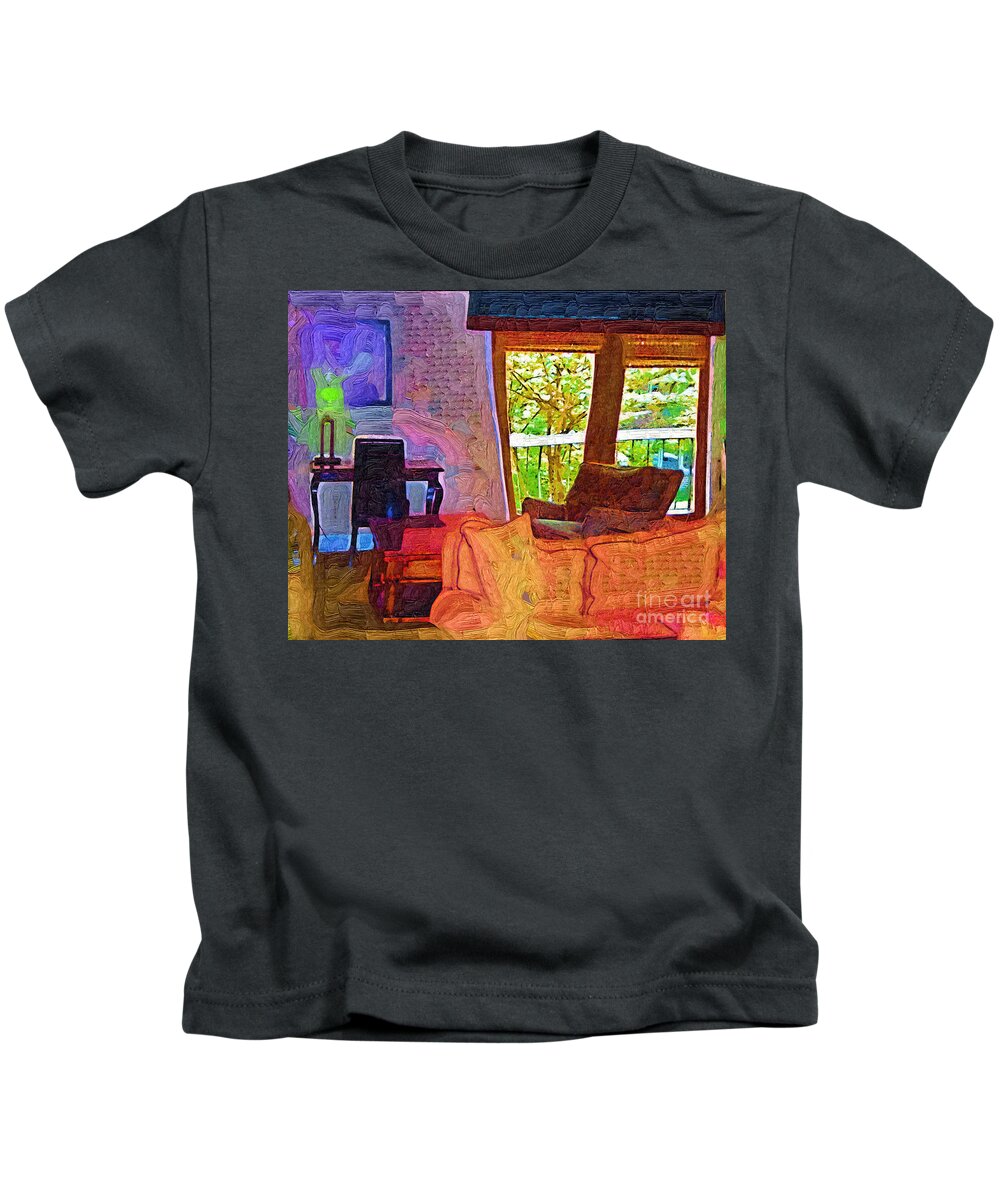 Abstract Kids T-Shirt featuring the digital art Sitting Room by Kirt Tisdale