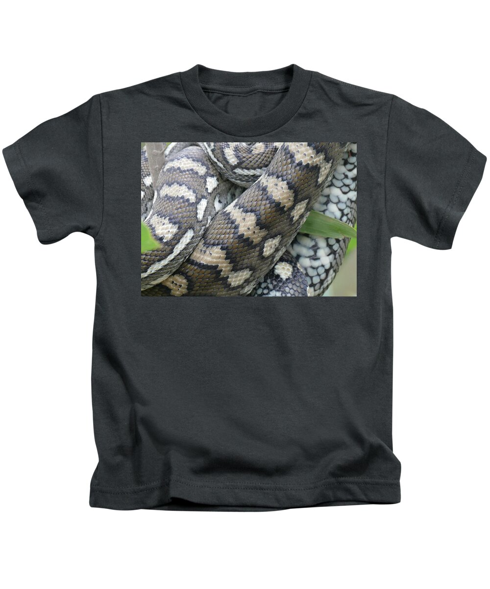 Carpet Python Kids T-Shirt featuring the photograph Snake Art by Maryse Jansen