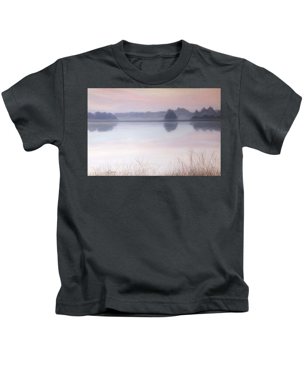 Water Kids T-Shirt featuring the painting Soft Water by Jeanette Jarmon