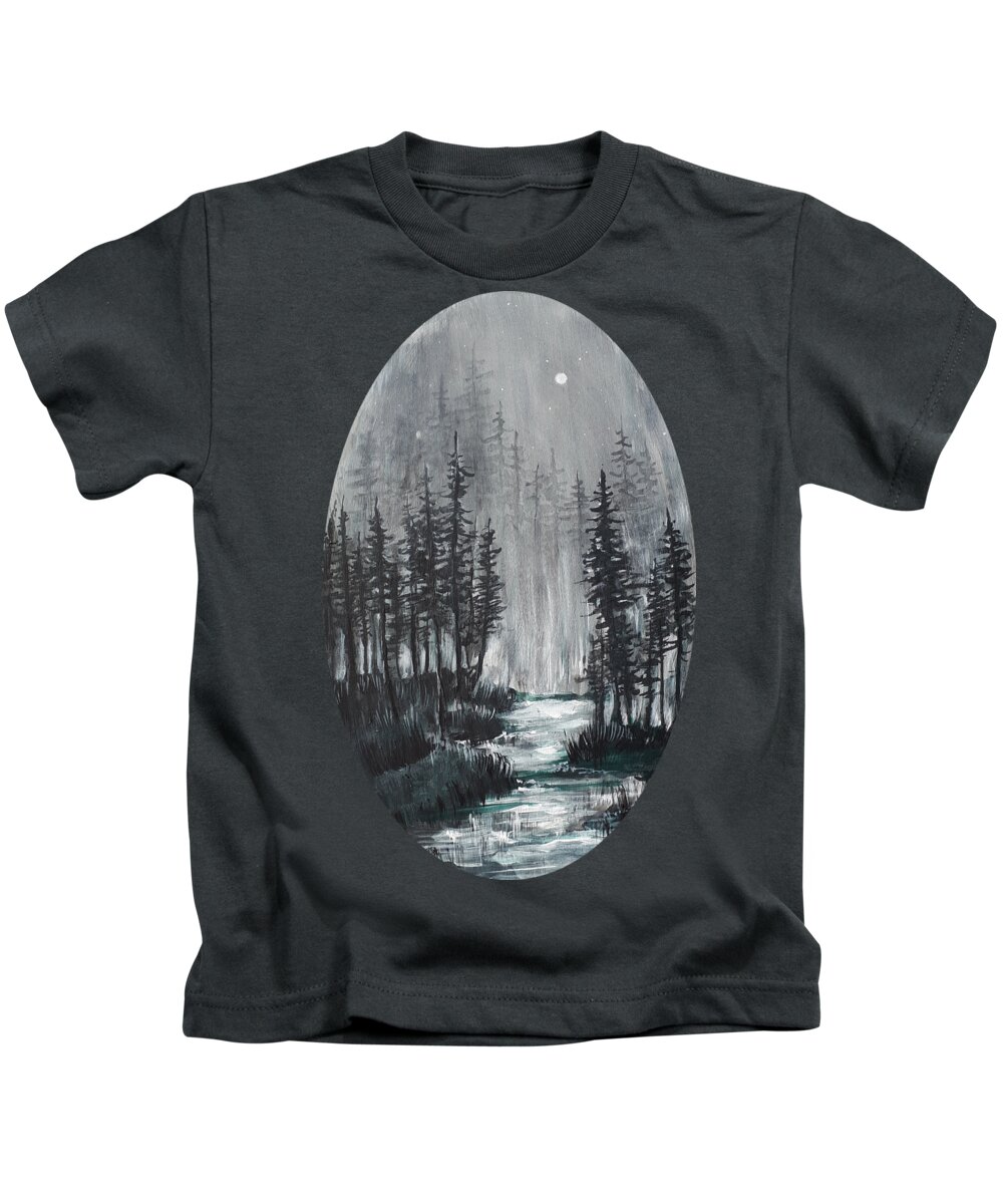 Landscape Kids T-Shirt featuring the painting Slumber by Diana M