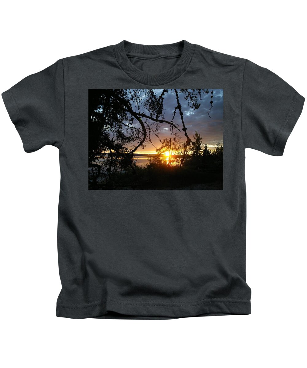 Summer Kids T-Shirt featuring the photograph Solstice sunset by Lisa Mutch