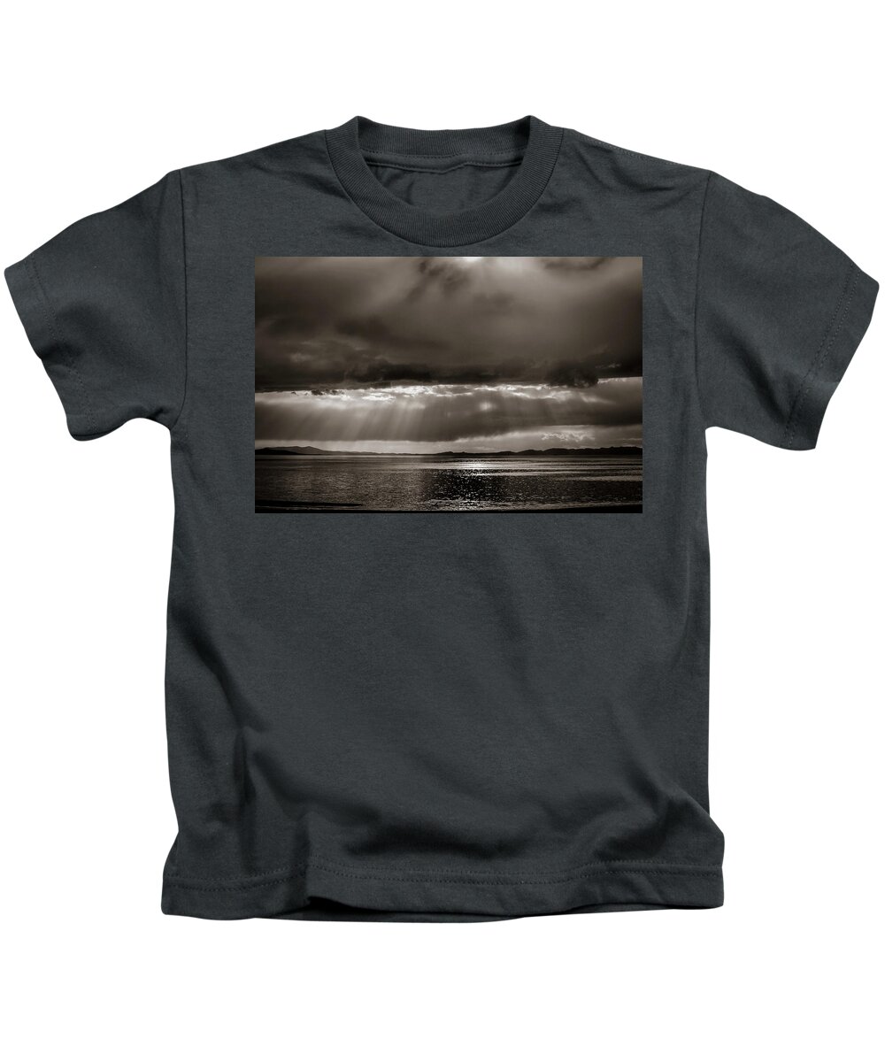 Water Reflection Kids T-Shirt featuring the photograph Somber View by Dirk Johnson