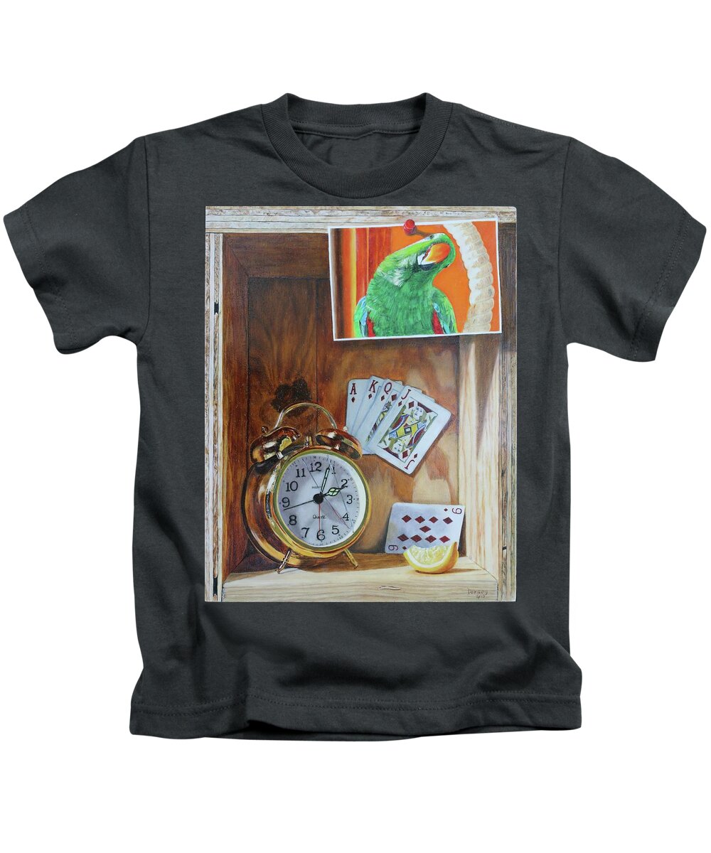 Top Seller Kids T-Shirt featuring the painting Sometimes you get a lemon l by Dorsey Northrup