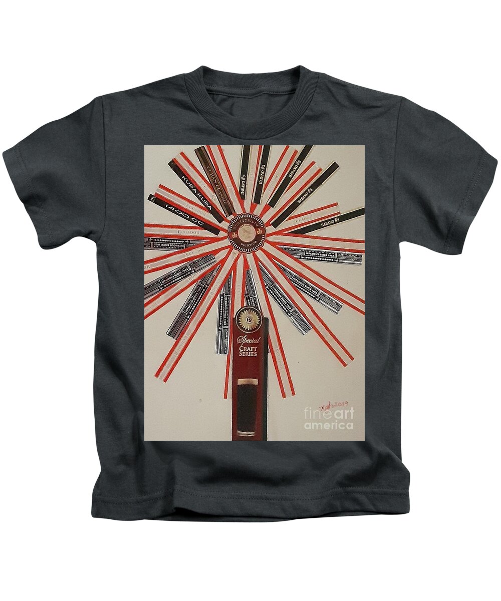 Sparks Kids T-Shirt featuring the mixed media Sparks by Nancy Graham