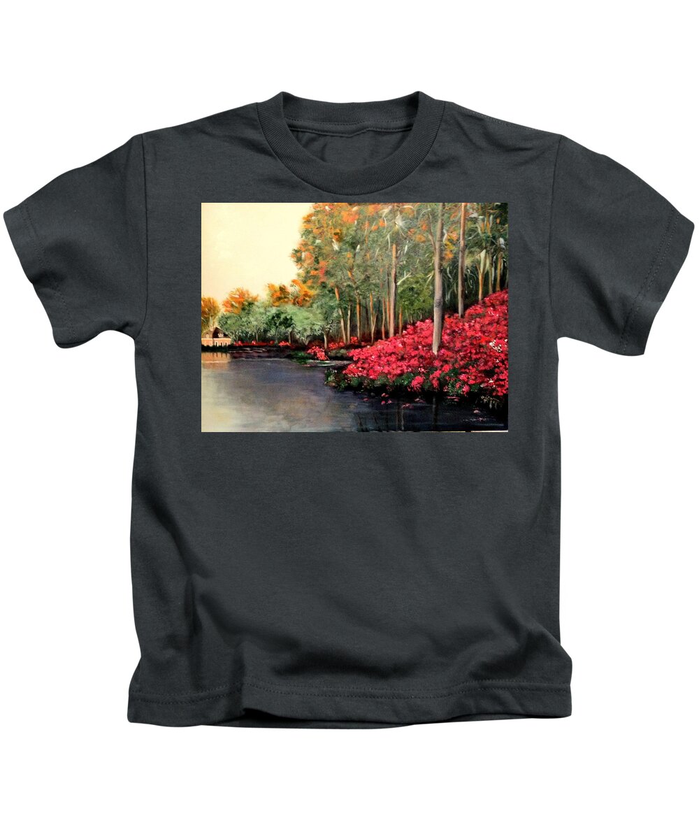 Peaceful Kids T-Shirt featuring the painting Splendor by Juliette Becker