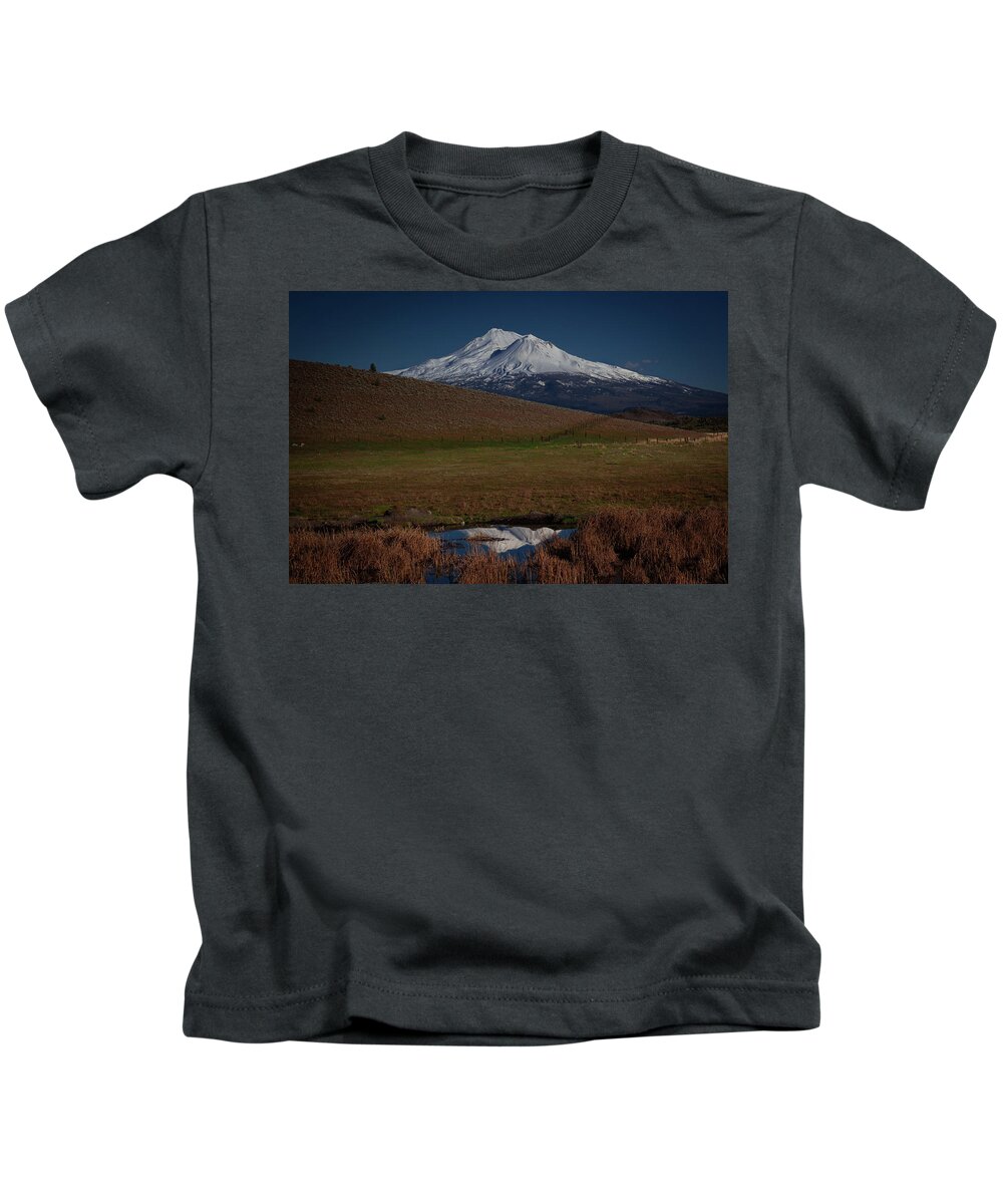 Mount Shasta Kids T-Shirt featuring the photograph Spring Reflection by Ryan Workman Photography