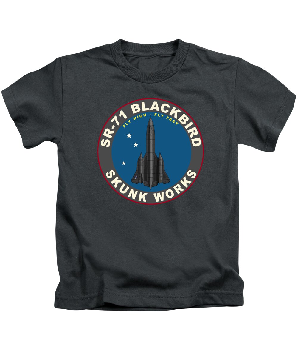 Sr-71 Blackbird Kids T-Shirt featuring the photograph SR-71 Blackbird by Mark Rogan